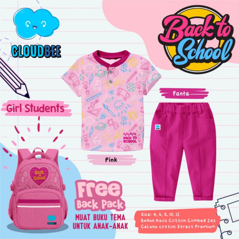 Sale setelan Cloudbee FREE Tas Backpack keren