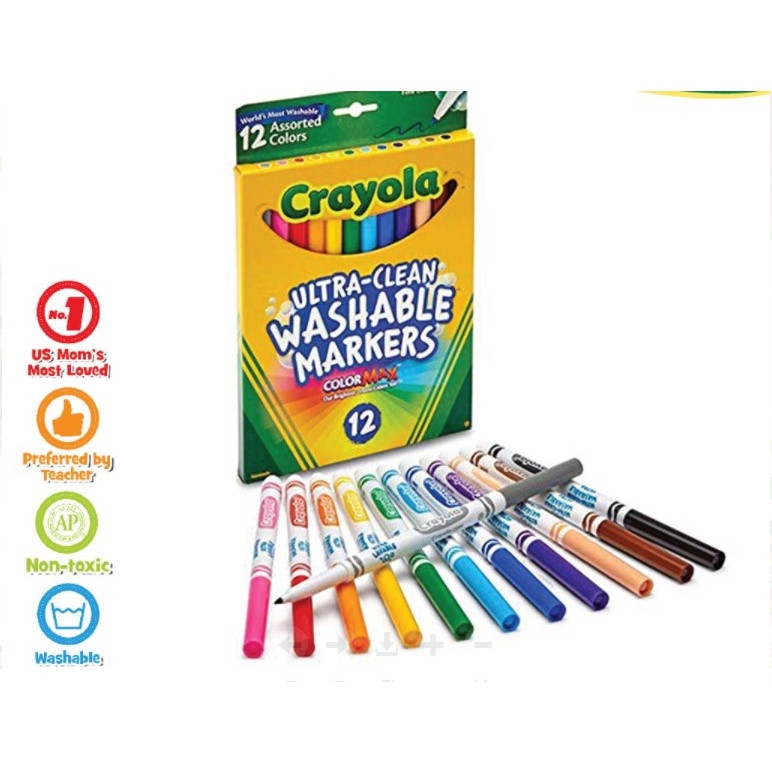 KKV-Crayola·Watercolor markers·Fine line/Broad Line·12 colors