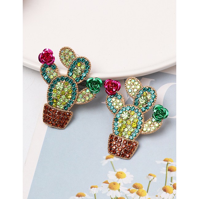 LRC Anting Tusuk Fashion Color Cactus Earrings D27066