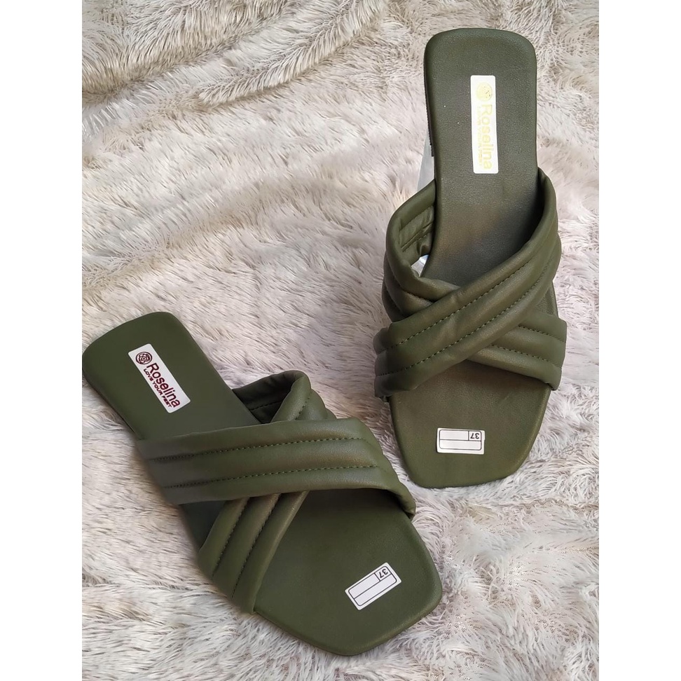 SANDAL WANITA TEBARU FLAT ROSELINA MODEL KOREA KEKINIAN
