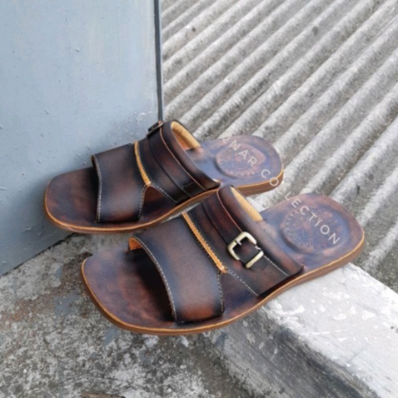 BISA COD!!! SANDAL SELOP PRIA KULIT ASLI 100% SANDAL KOKOP PRIA