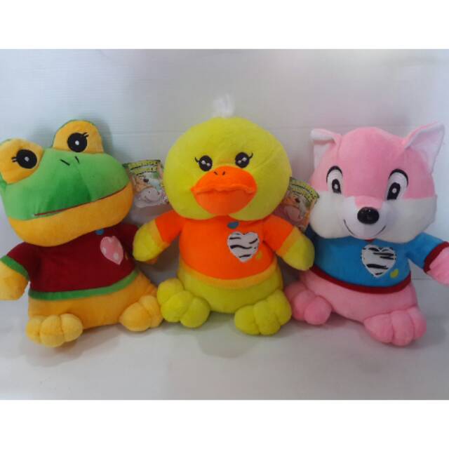 Boneka Kodok, Bebek, Serigala Dada Bordir