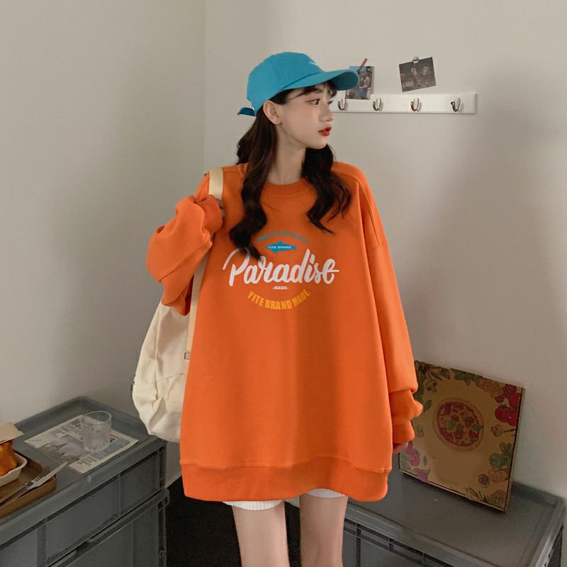 (S - 6XL) Sweater PARADISE Korean Style BIGSIZE OVERSIZE Jaket Sweatshirts Yite Loose Long Sleeve Pria Wanita Jumbo