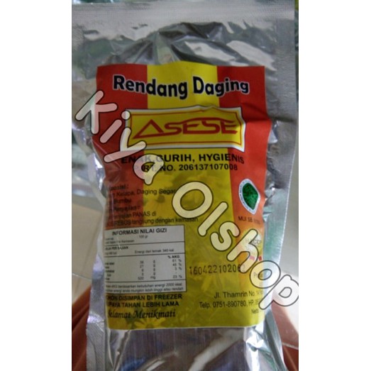 

Rendang Daging Asese 500g/Randang Daging Sapi Padang