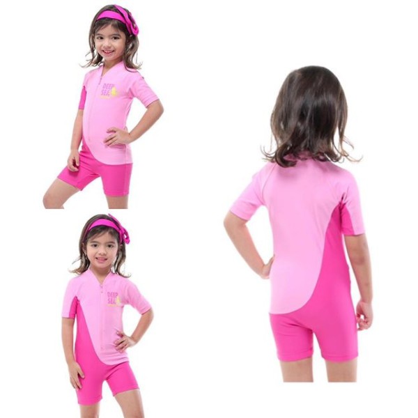 Baju renang anak Lee Vierra Deep Sea Explorer Jumpsuit Pink