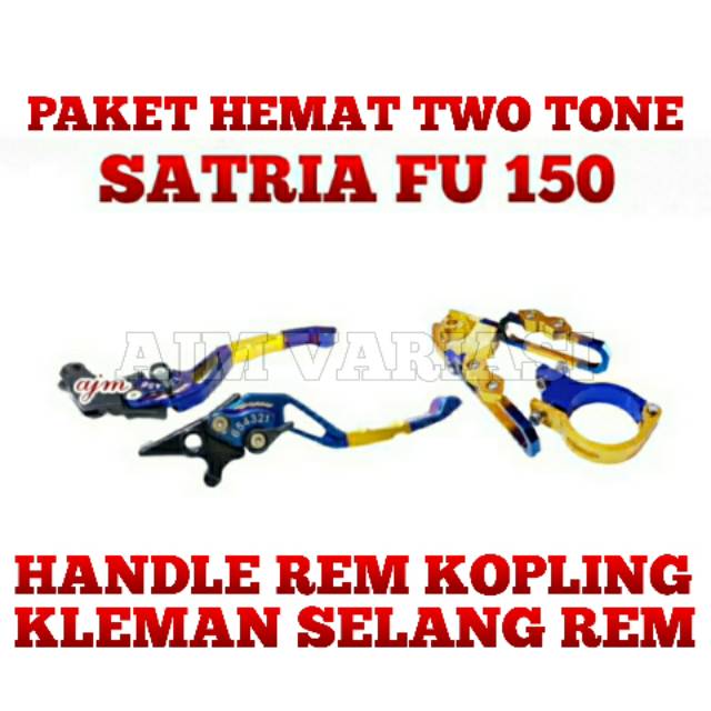 HANDLE REM KOPLING SATRIA FU 150 KLEMAN SELANG REM VARIASI TWO TONE 2TONE