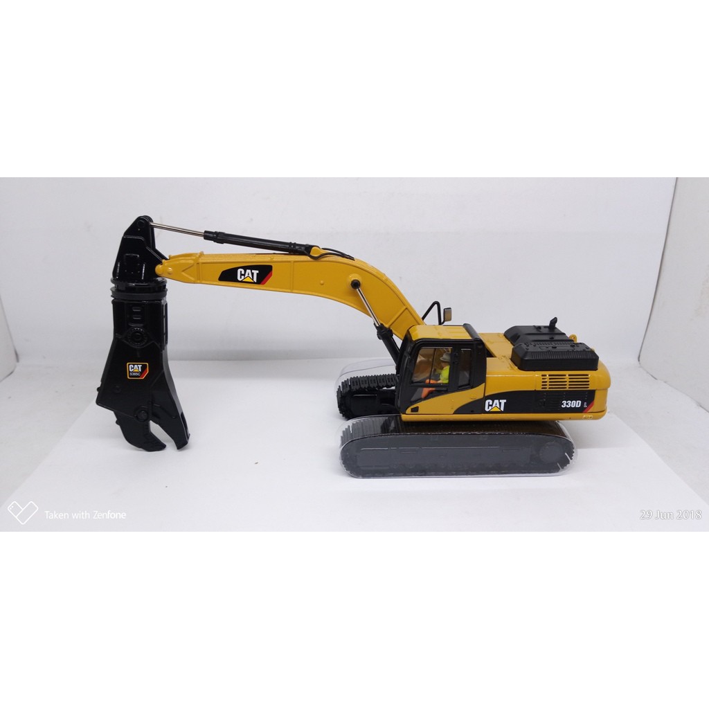 Miniatur Diecast Alat Berat Caterpillar CAT 330 D Hydraulic EXCAVATOR With SHEAR (CAPIT)