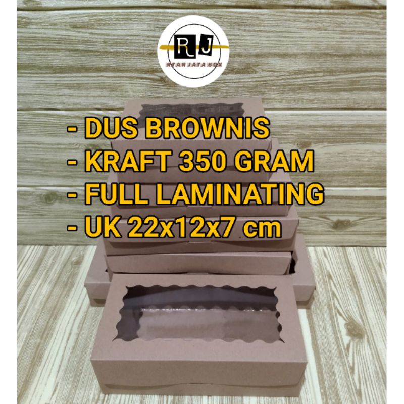 

Dus brownis/ Kraft laminating 350gram UK 22x12x7 cm