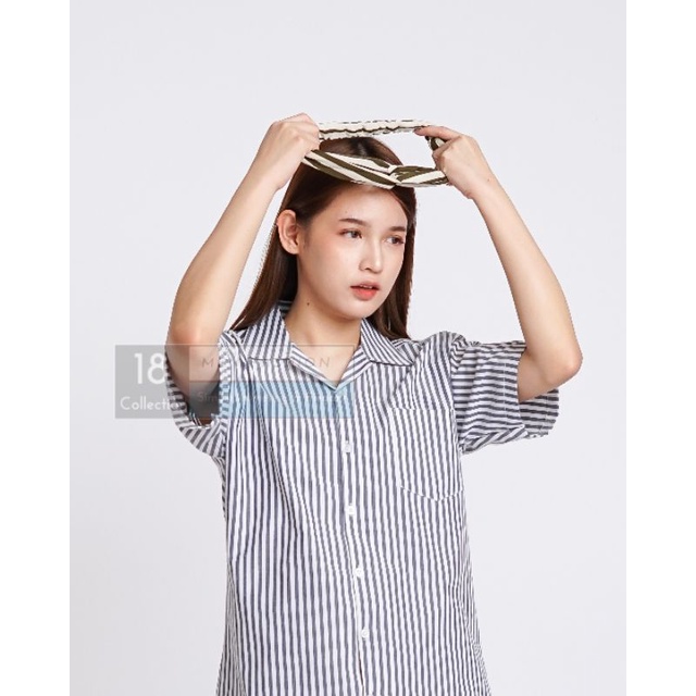 [Bisa COD] Bandana Wanita Bando Motif Salur