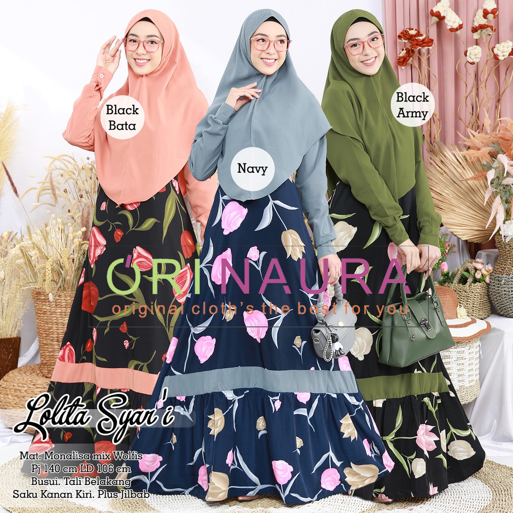 Gamis Lolita Syari Ori Naura