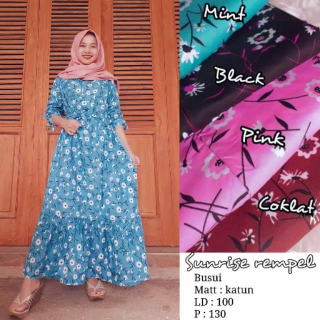 Gamis katun rempel