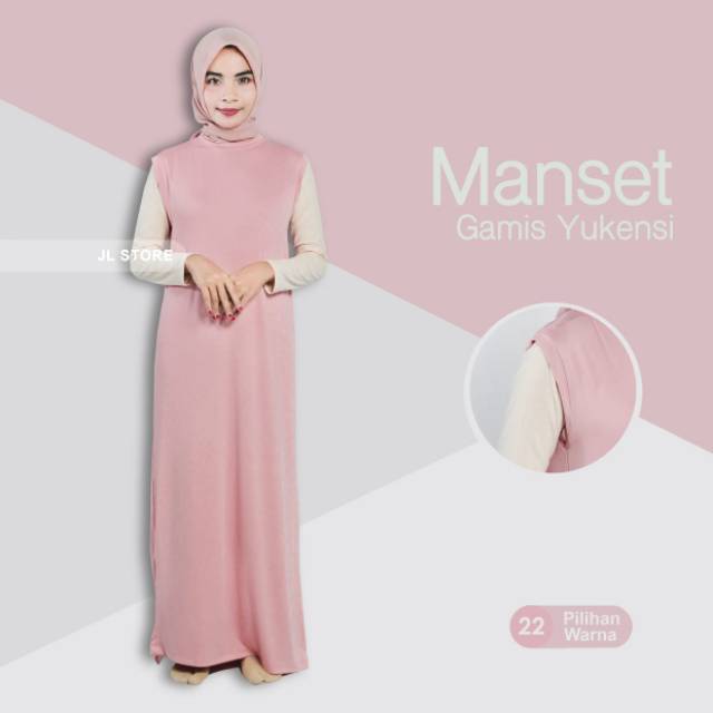 Manset Gamis Kutung Yukensi Tanpa Lengan bahan Spandek dan Kaos