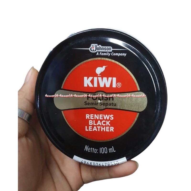 Kiwi Shoe Polish Black 100ml Semir Sepatu Kulit Klasik Hitam Pengkilap Sepatu Krim