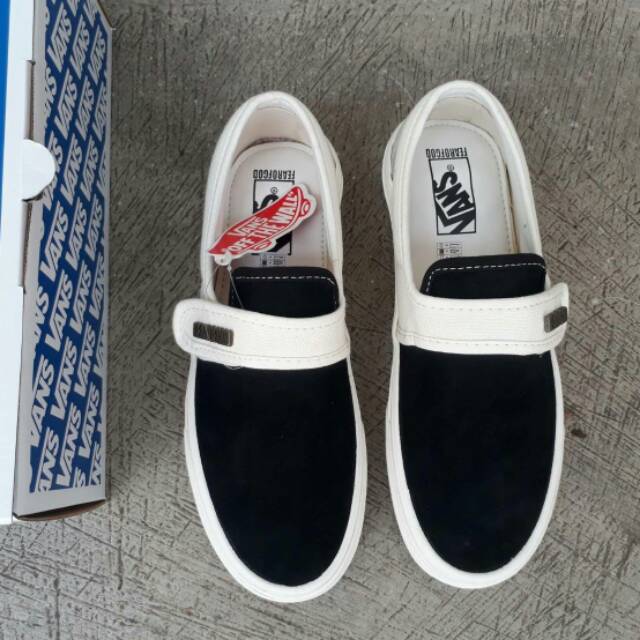 Vans Slip On 47 V DX (Fear of God) Black/White Waffle ICC Premium BNIB Sneakers Casual Pria Keren