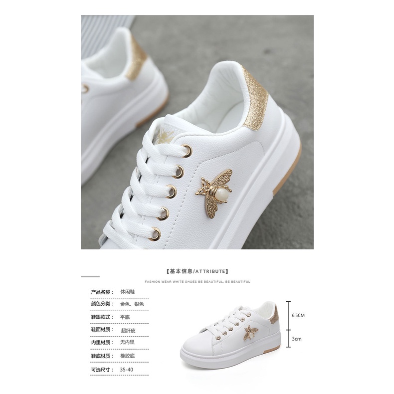 Free Box Sepatu Sneakers Wanita NS0140 Sepatu Jakarta Sneakers Import Termurah Sneakers Kulit Wanita Terlaris