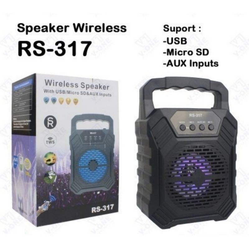 Speaker Bluetooth RS-317 + LED