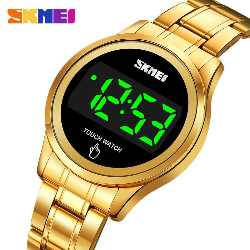 Jam Tangan Digital Touch Screen / Layar Sentuh LED 1737 Stainless Steel