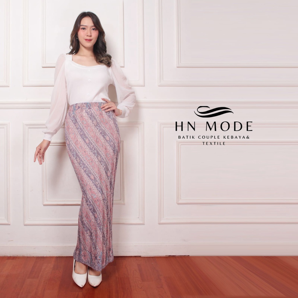 HN MODE- Rok plisket batik terbaru motif SR / rok rempel / rok span / rok batik kondangan