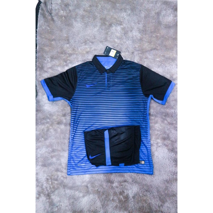 Setalan baju fustal sepak bola ( 0003 ) IMPORT GRADE ORI - Biru