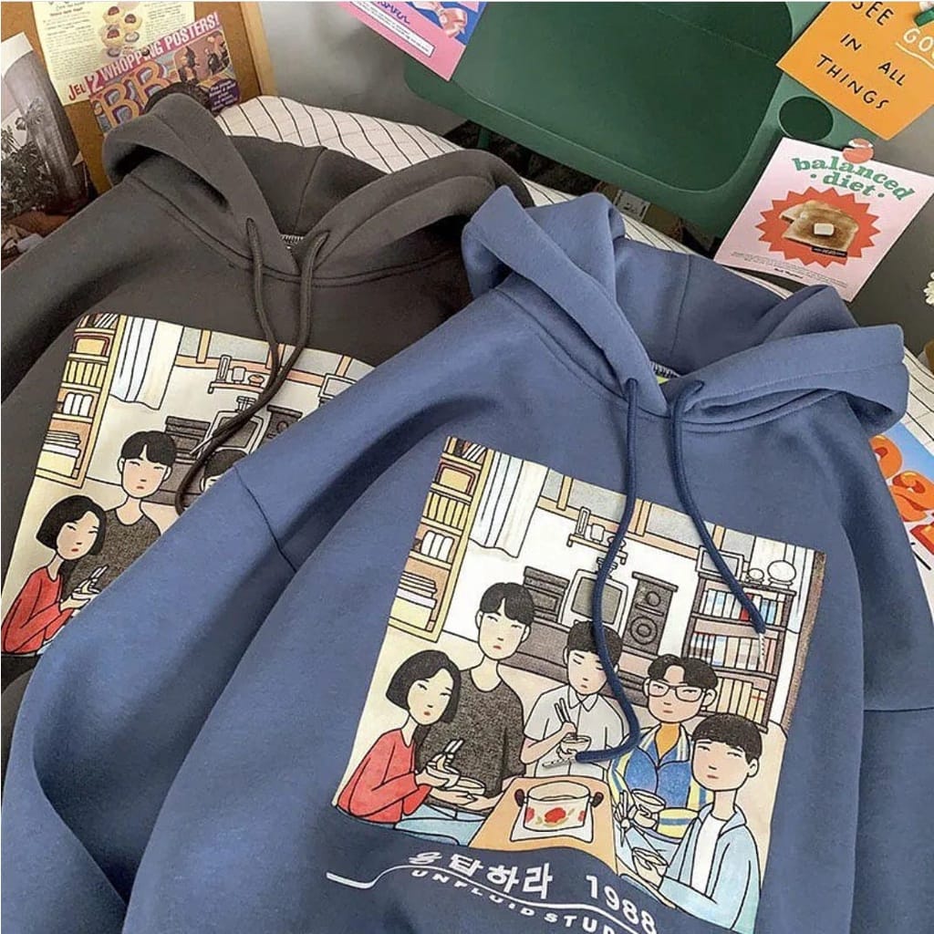 Sweater Wanita | UNFLUID STUDIO Sweater Hoodie Oversize Wanita Korean Style | Sweater Premium Hoodie