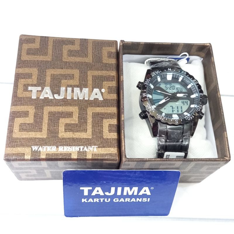 (Toko Ricoh) TAJIMA 9456 Tahan air - Garansi resmi - jam tangan bahan stainless warna