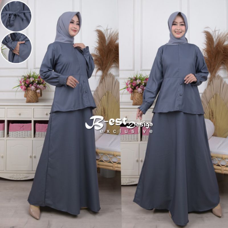 Gamis kekinian Gamis PNS terbaru  pemda GAMIS DINAS DEPAG/KEKI PNS /PEMDA/HITAM PUTIH seragam guru