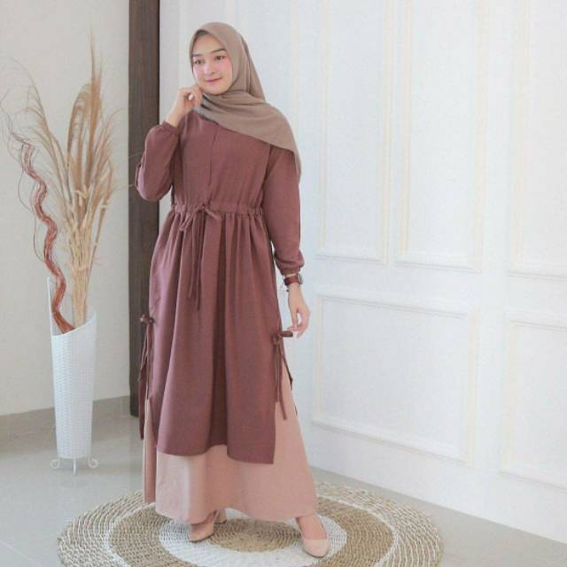 Sanita Set/ Gamis/ Gamis Import/ Dresa/ Dress Terbaru/ Gamis syari/ Baju Muslim Wanita/Gamis Bangkol