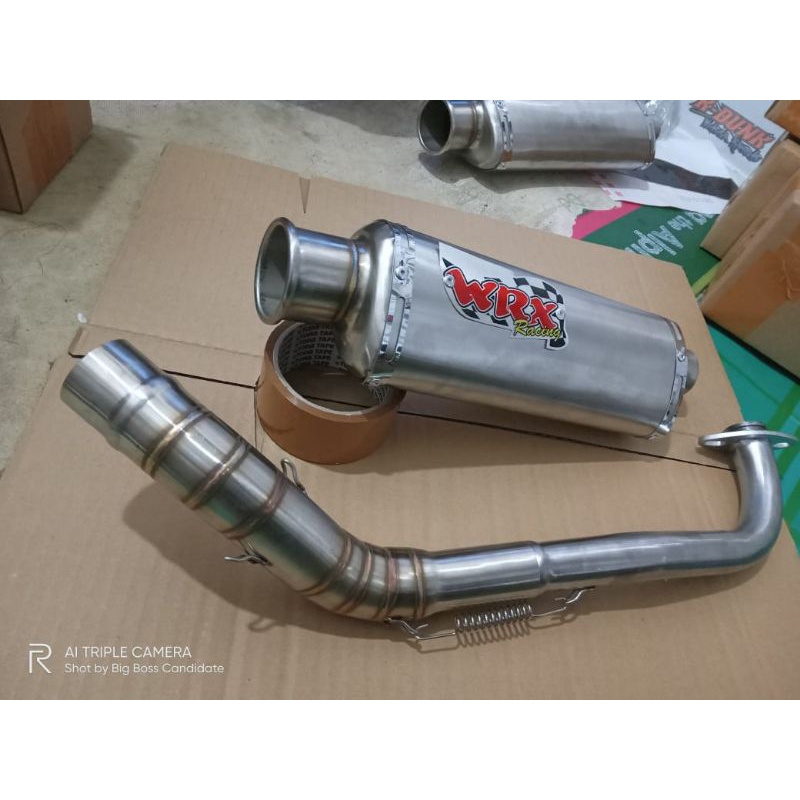 Knalpot wrx oval go series Mio sporty Honda beat Scoopy Vario Nmax aerox inlet 38