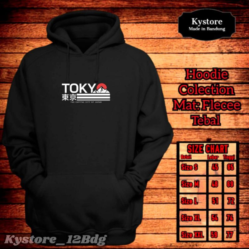 Sweater hoodie motif tokyo japan