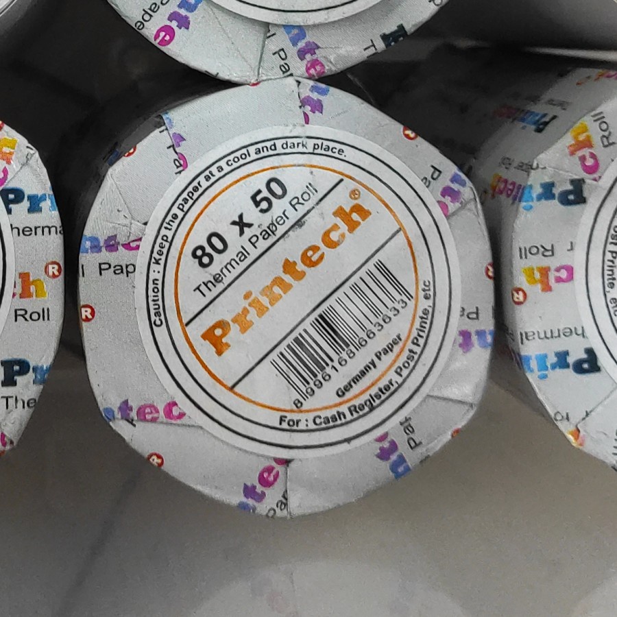 

Thermal Paper Roll | Kertas Printech Thermal 80x50