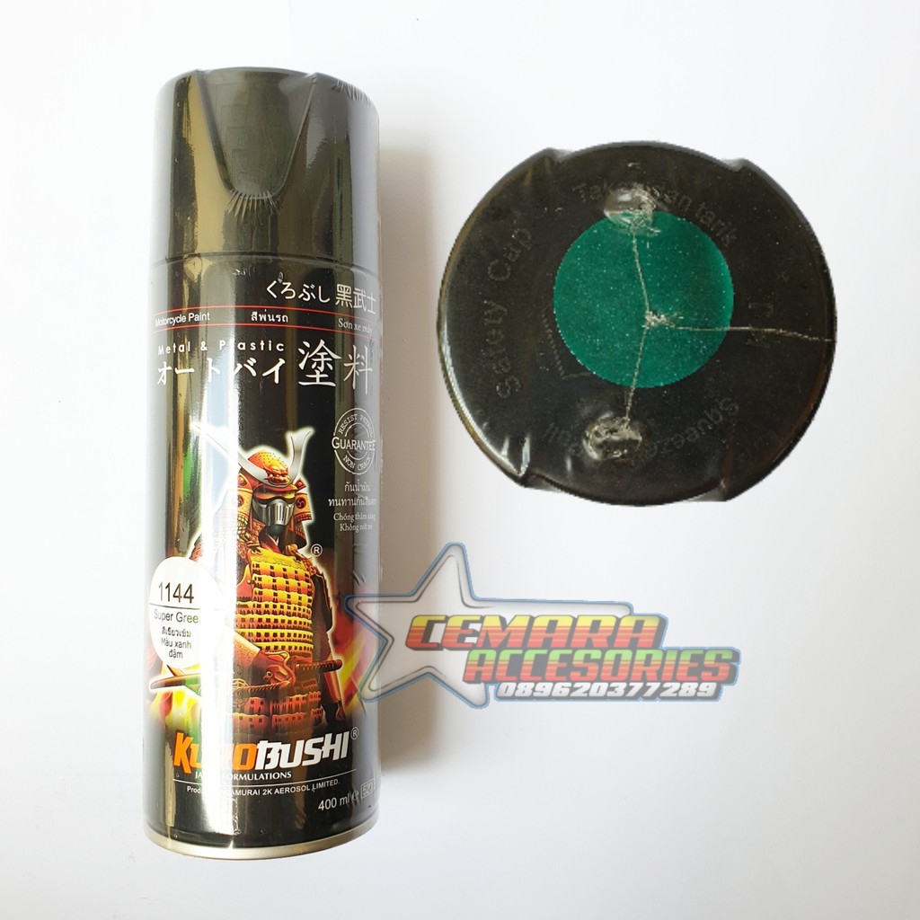 

Pilox Samurai Paint Super Green 1144 (Hijau Tua Metalik) 400 ml - Cat Semprot