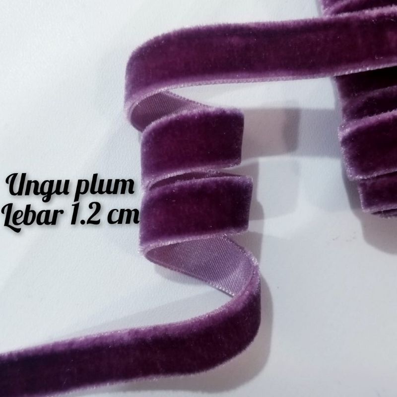 

PER METER PITA BLUDRU WARNA UNGU PLUM LEBAR 1.2CM