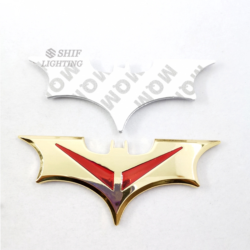 1Pc Stiker Emblem Logo Batman 3D Bahan Metal untuk Dekorasi Mobil / Motor / Truk