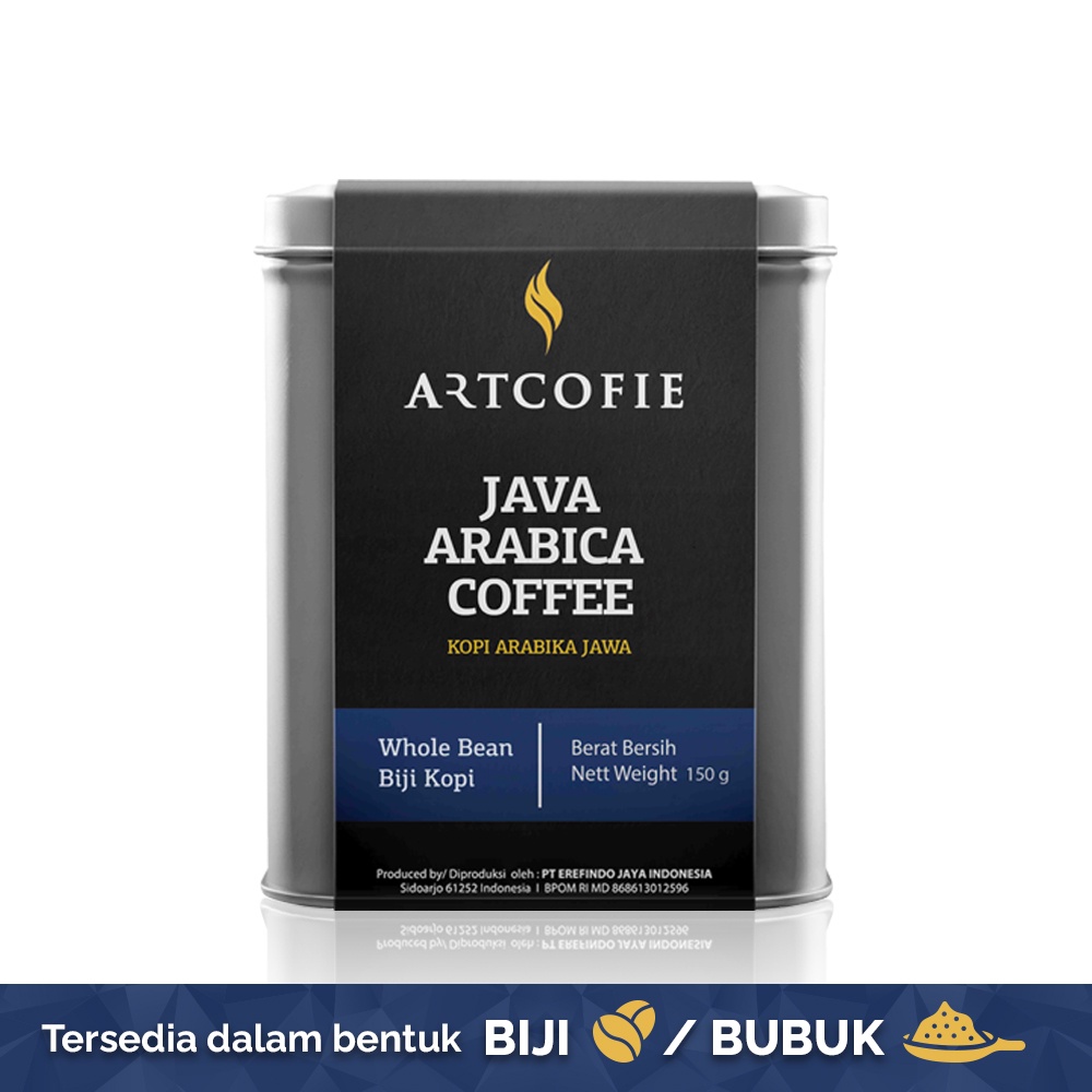 

Artcofie Kopi Java Arabica Tin Box Biji / Bubuk 150gr