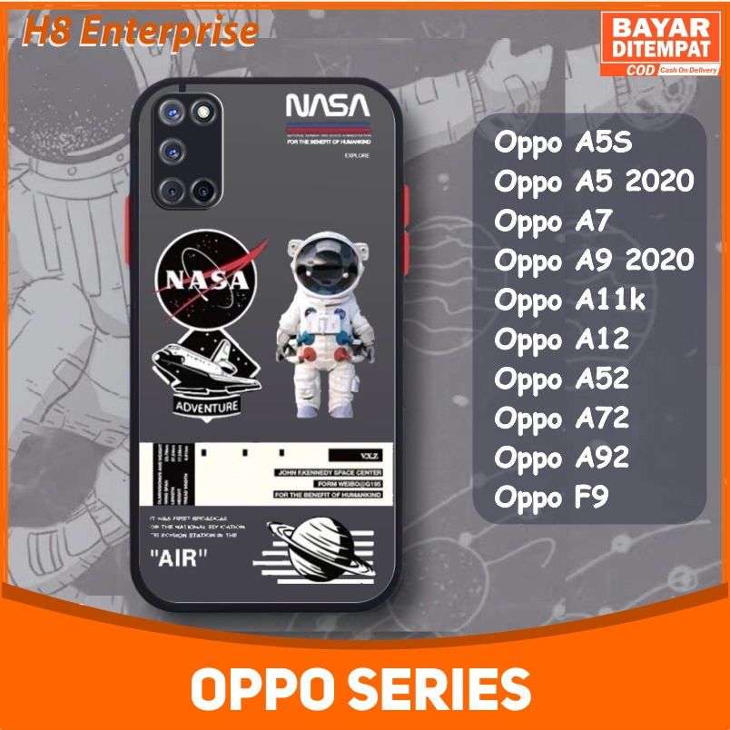 Case Oppo A5S A7 A12 A11K F9 A5 2020 A9 2020 A52 A72 A92  Casing Nasa Hybrid dove candy pelindung kamera