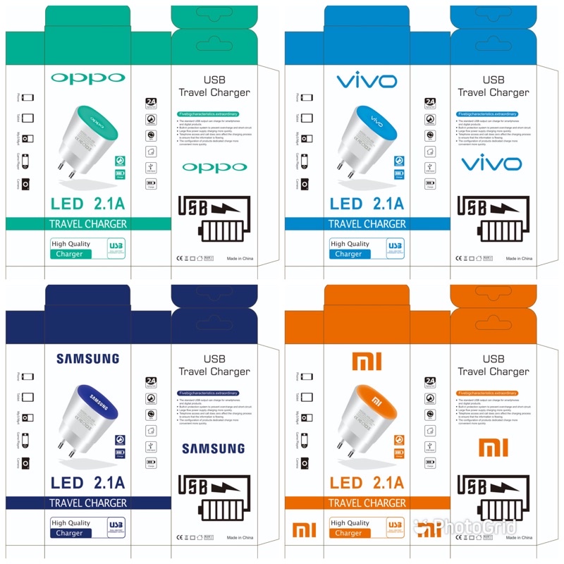 PROMO CHARGER LED 1USB AT888 ALL BRAND 2.1A SUPER QUALITY