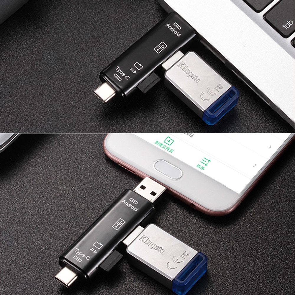 Actual【COD】Card Reader OTG 5 in 1 USB 3.0 Type C Fit For Micro SD/TF/Memory Card /Adaptor/Card Reader/Multifunction/Handphone/Computer/Notbook Image 5