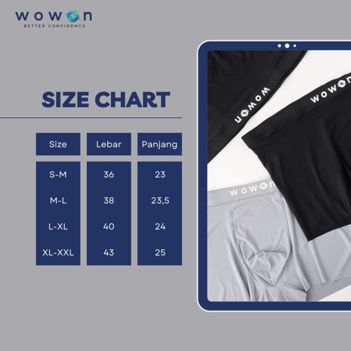 Wowon Men Boxer - Celana Dalam Pria - Zero Gravity Feel #98