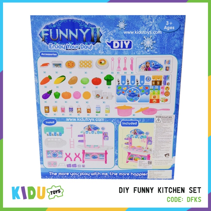 Mainan Anak Masakan DIY Funny Kitchen Set Kidu Toys