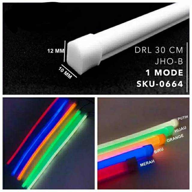 Lampu Alis LED DRL Flexible Variasi Motor Mobil 30Cm Lampu Alis LED DRL Flexible Variasi Motor Mobil 30Cm