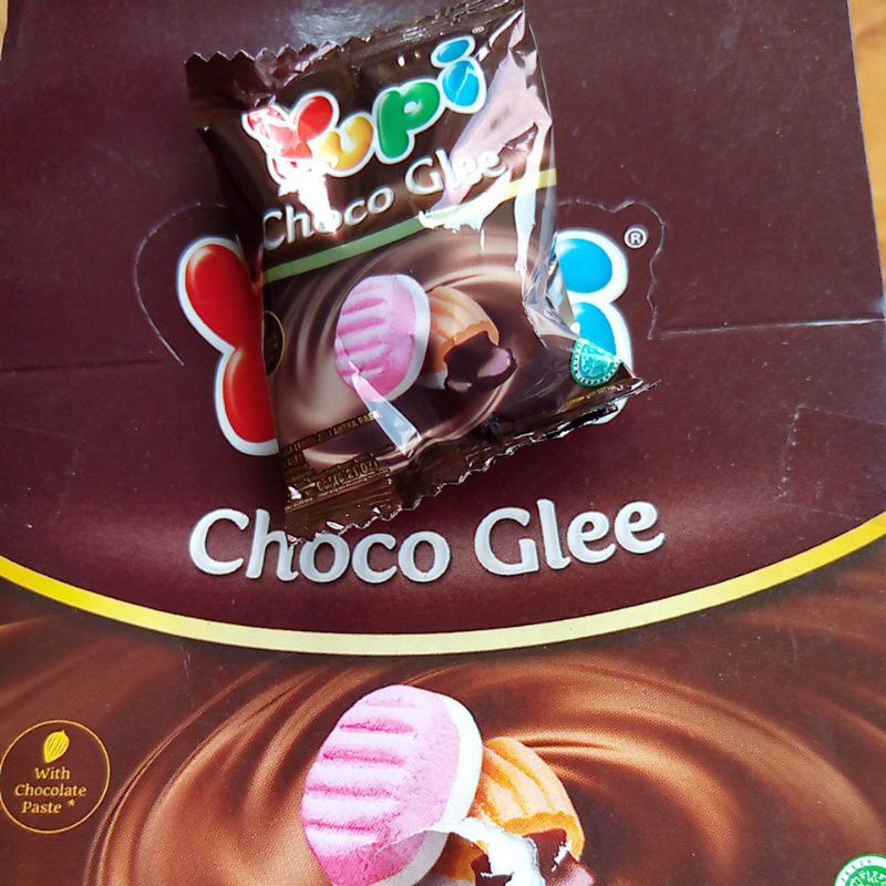 Box - Yupi Choco Glee Permen Jelly Coklat Isi 24 Pcs