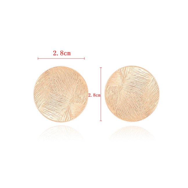 LRC Anting Tusuk Fashion Gold Round Irregular Earrings F40678