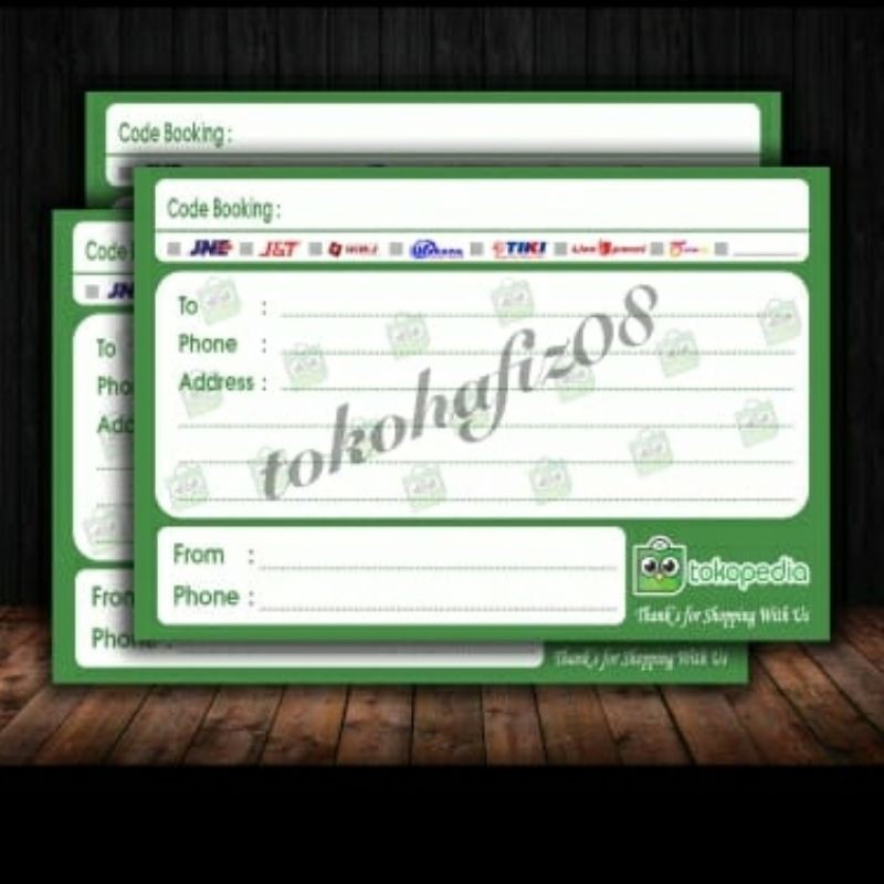 

100pcs Stiker pengiriman Paket Warna Hijau online/ol shop Murah