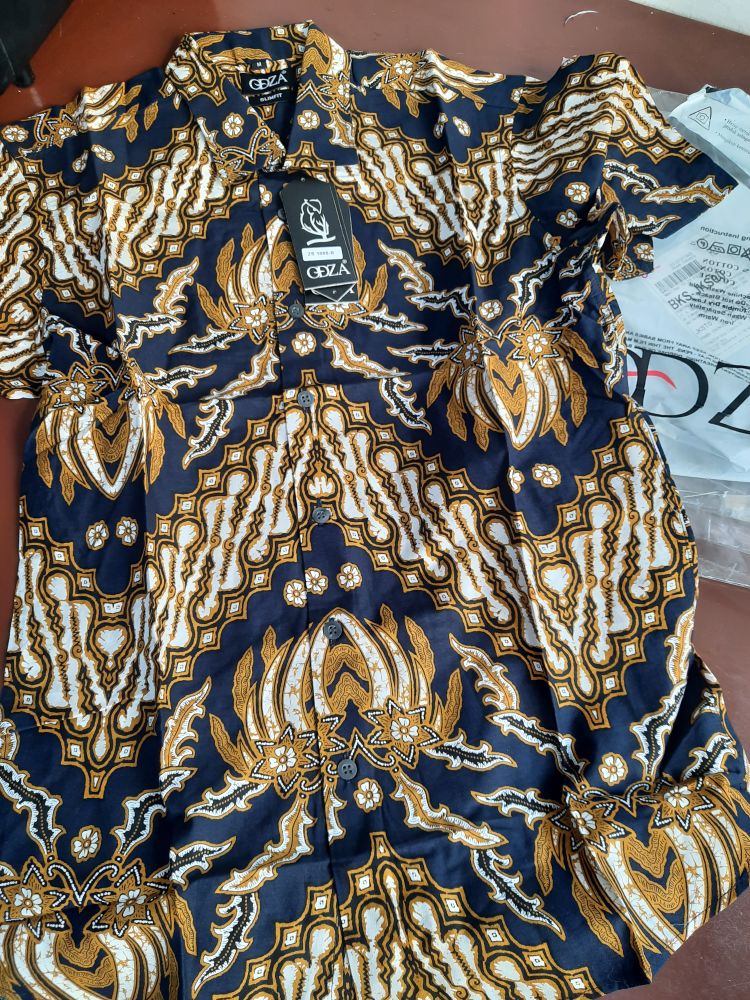 Odza Baju Kemeja Batik Slim Fit Modern Pria Atasan Batik Solo Pekalongan Daremba