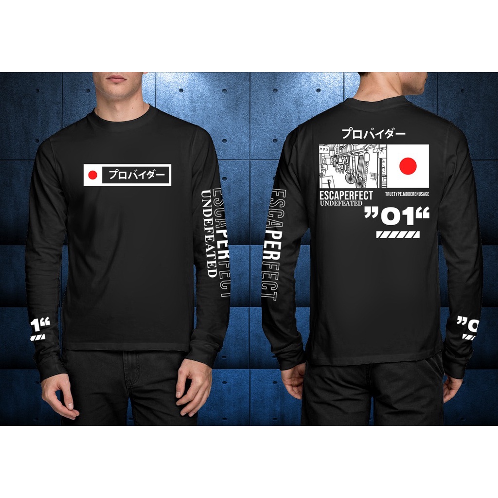 IKKONO STORE/KAOS 01 JEPANG LENGAN PANJANG / KAOS DISTRO JEPANG / STREETWEAR JEPANG / ATASAN COWOK C