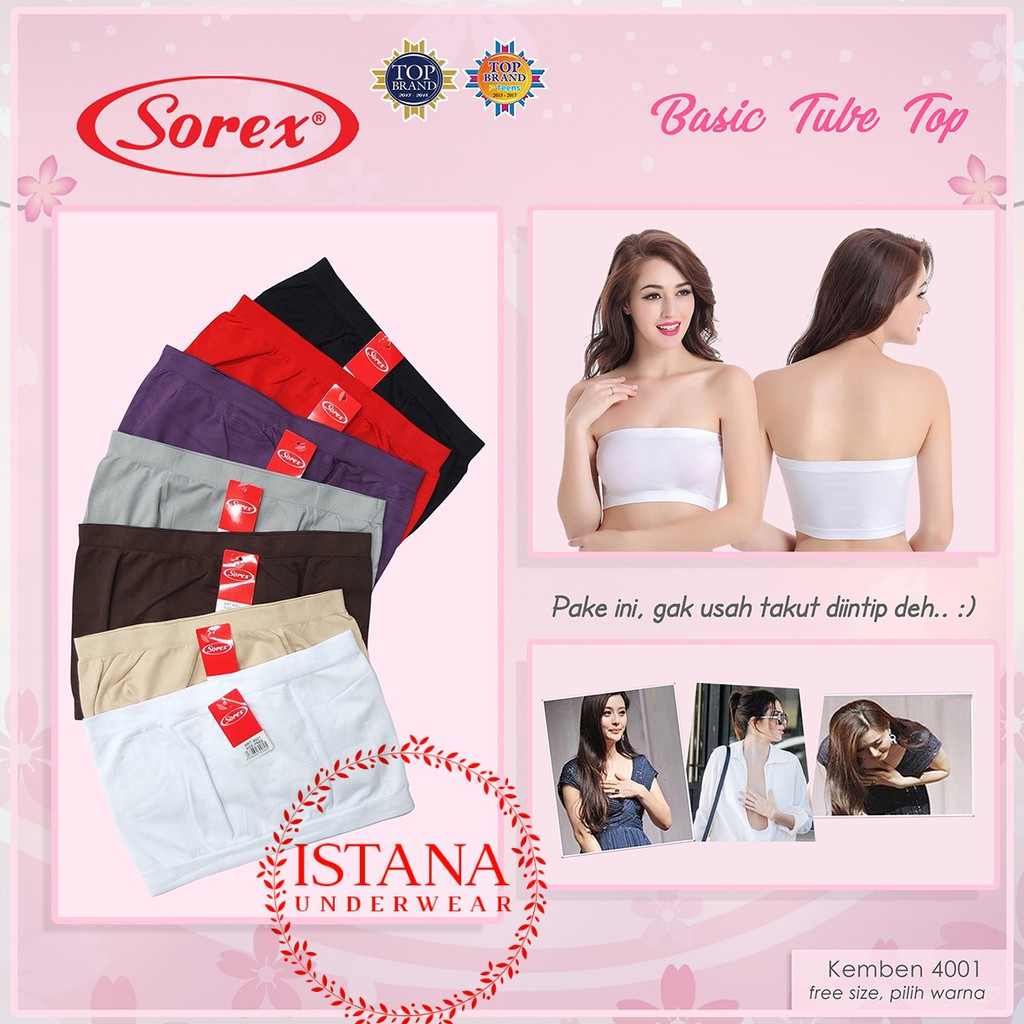 BRAlette bra kemben rajut sorex tanpa busa tube top model pendek