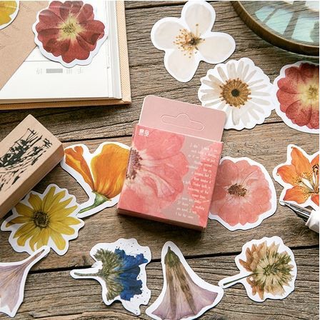 Label Sticker - Flower Deco (45pcs)