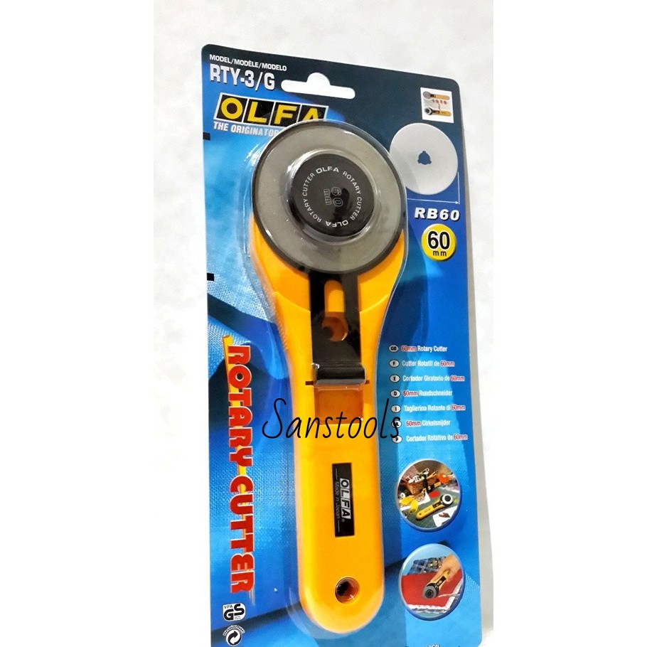 

Olfa rotary Cutter RTY-3/G piso bulat kater cuter pemotong karpet ORI