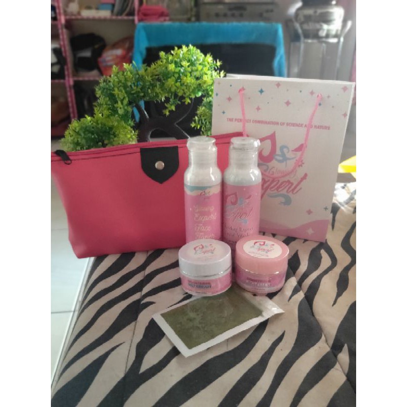 Glowing expert paket glow(free kapas&masker spirulina)