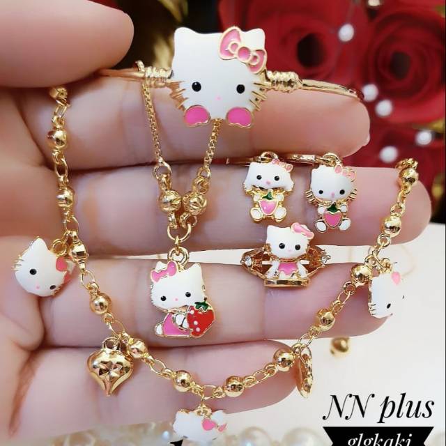 Xuping set perhiasan anak lapis emas 18k 1127i